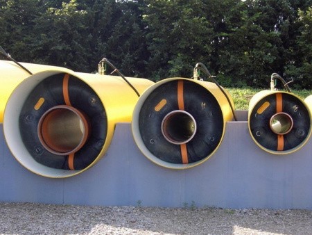 Пневматическое заглушающее перекрытие LAMPE тип 400-800, серия 2000 под обводную трубу 250 мм.