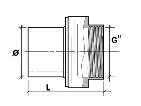 Переход ПЭ/ЛАТУНЬ PN16 SDR11 PE100 D50X1.1/2